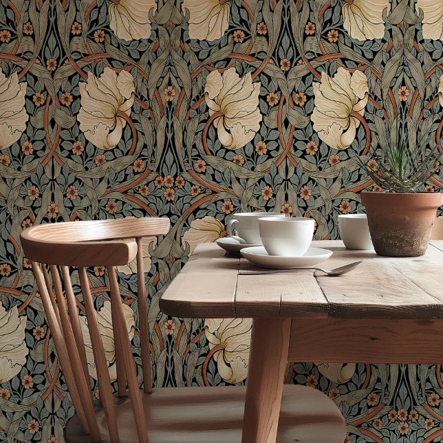 Vintage Pimpernel William Morris Floral Wallpaper | Zazzle
