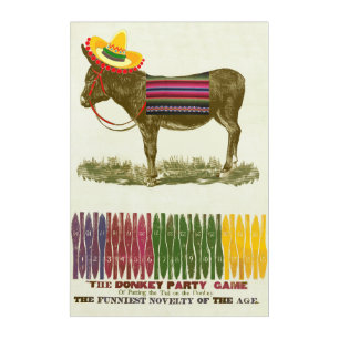 Vintage Pin the Tail on the Donkey Party Game Acrylic Print