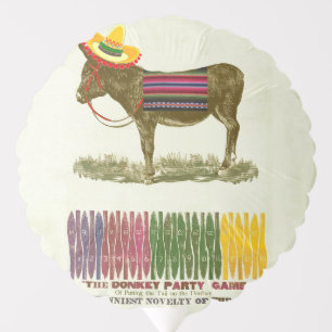 Vintage Pin the Tail on the Donkey Party Game Balloon