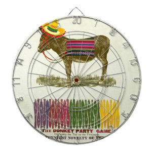 Vintage Pin the Tail on the Donkey Party Game Dart Board