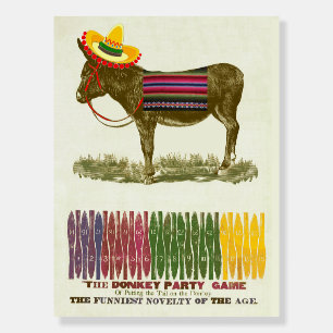 Vintage Pin the Tail on the Donkey Party Game Foam Board