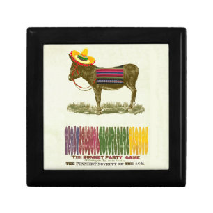 Vintage Pin the Tail on the Donkey Party Game Gift Box