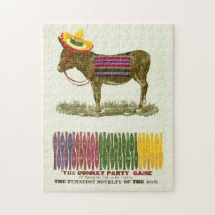 Vintage Pin the Tail on the Donkey Party Game Jigsaw Puzzle