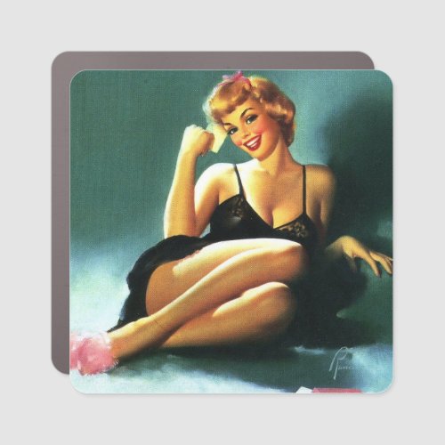 VINTAGE PIN UP ART CAR MAGNET