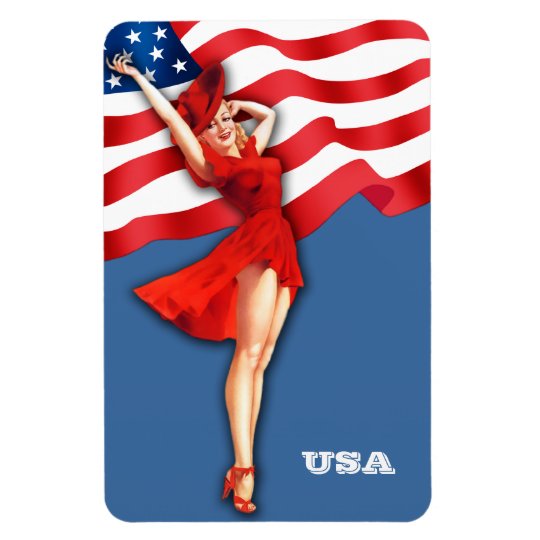 Vintage PinUp Art US Patriotic Gift