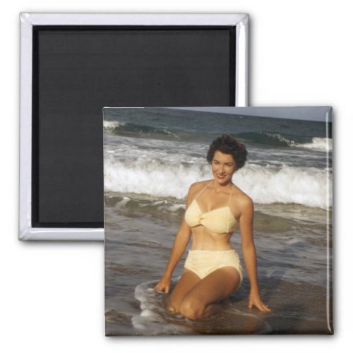 Vintage Pin Up Bikini Girl Photo magnet