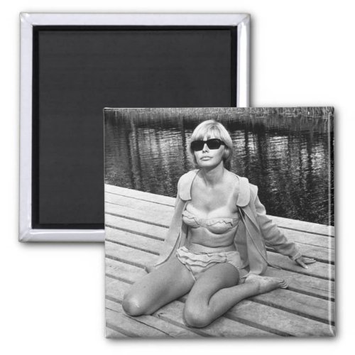 Vintage Pin Up Bikini Girl  Photo Magnet 