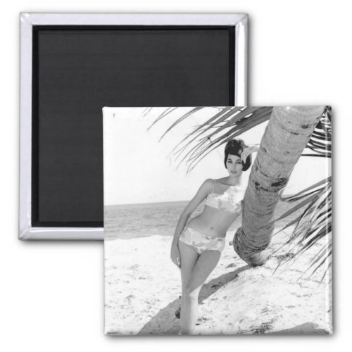 Vintage Pin Up Bikini Girl  Photo Magnet 