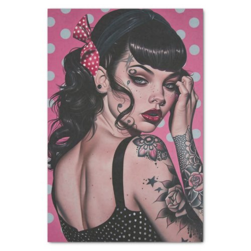 Vintage Pin Up Girl10 Tissue Paper