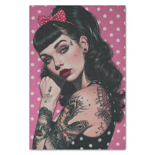 Vintage Pin Up Girl11 Tissue Paper