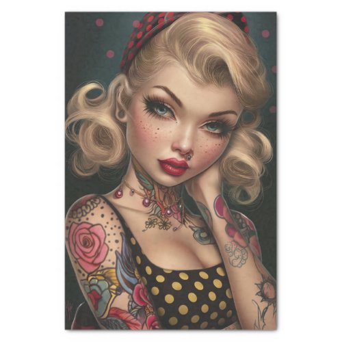 Vintage Pin Up Girl12 Tissue Paper