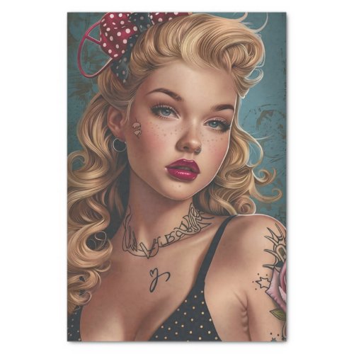Vintage Pin Up Girl14 Tissue Paper