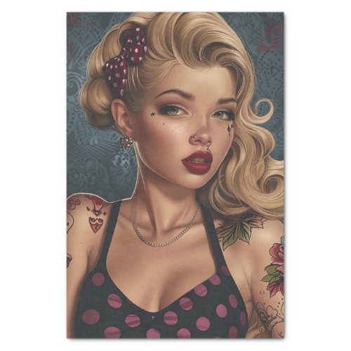 Vintage Pin Up Girl20 Tissue Paper
