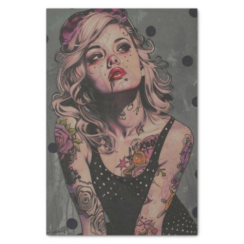 Vintage Pin Up Girl21 Tissue Paper