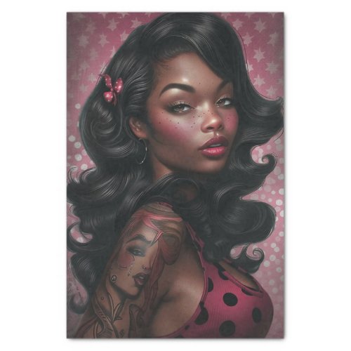 Vintage Pin Up Girl23 Tissue Paper