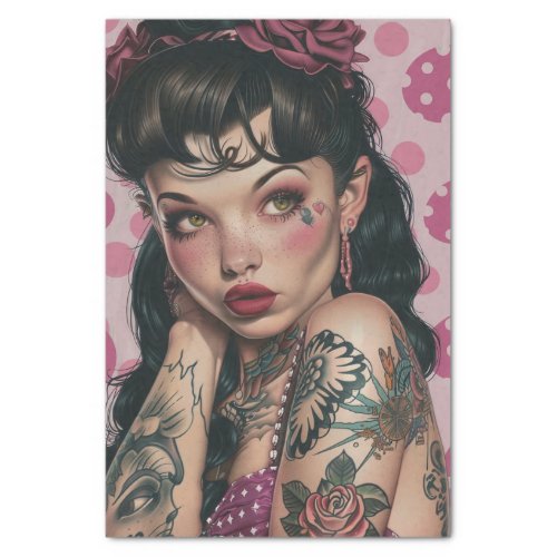 Vintage Pin Up Girl5 Tissue Paper