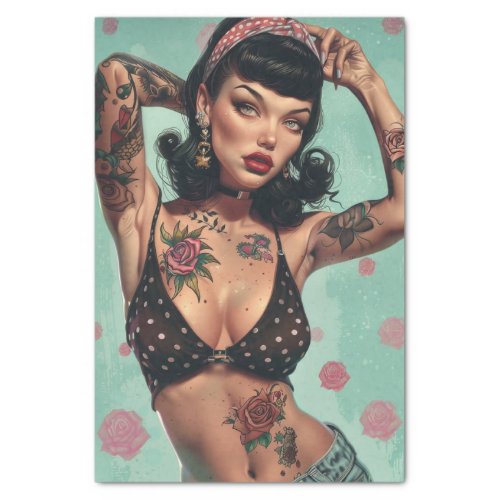 Vintage Pin Up Girl6 Tissue Paper