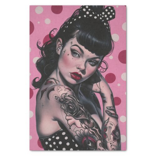 Vintage Pin Up Girl8 Tissue Paper