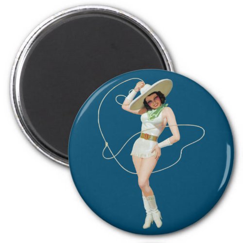 Vintage Pin Up Girl Art Magnet 