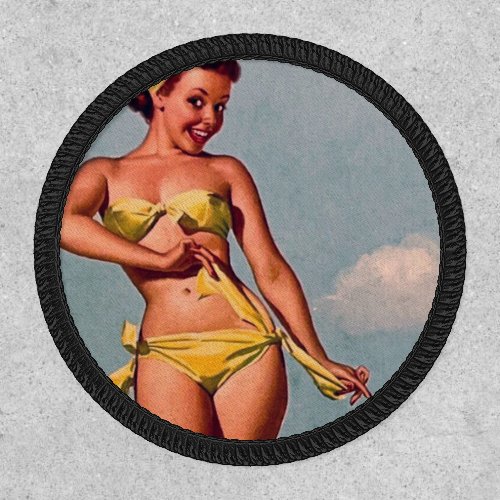  Vintage Pin up girl Art _   Patch