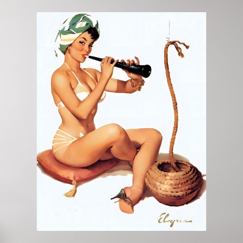 Vintage Pin Up Girl Art Poster _ Gil Elvgren