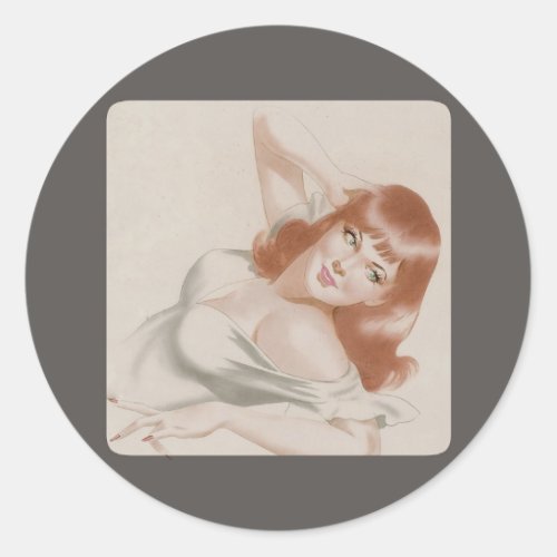 Vintage Pin up girl art Stickers