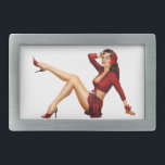 Vintage Pin-Up Girl Belt Buckle<br><div class="desc">Makes a great gift for Father's Day.</div>