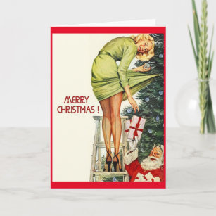 Merry Mean Girls Christmas Pin-ups Stationery Cards