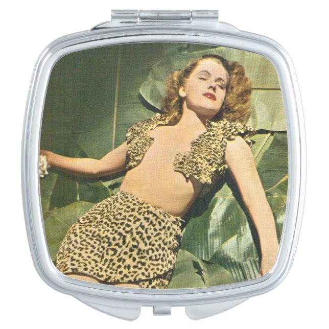  Vintage PIN UP GIRL  Compact Mirror (Front)