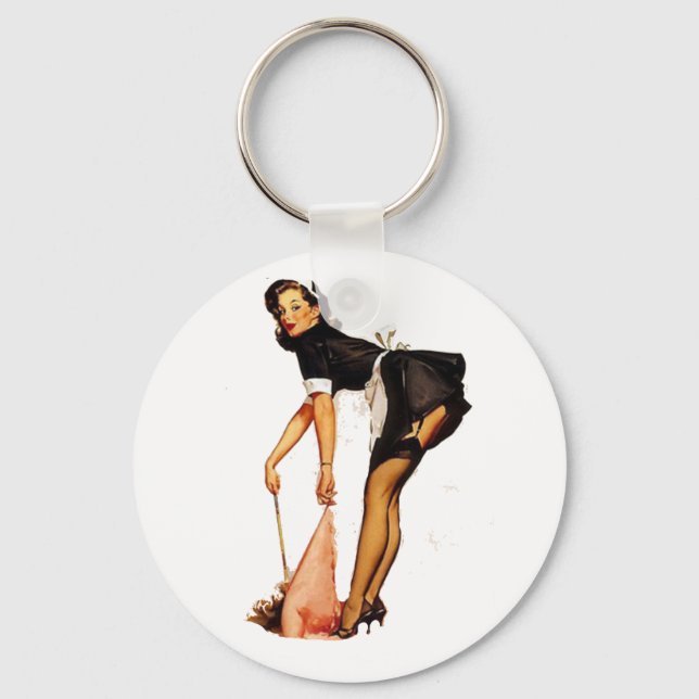 Vintage pin-up girl keychains (Front)