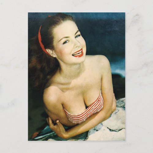 Vintage Pin Up Girl Photo Postcard