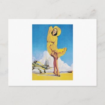 Vintage Pin Up Girl Postcard by PNGDesign at Zazzle