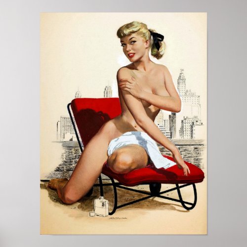 Vintage Pin Up Girl  Poster