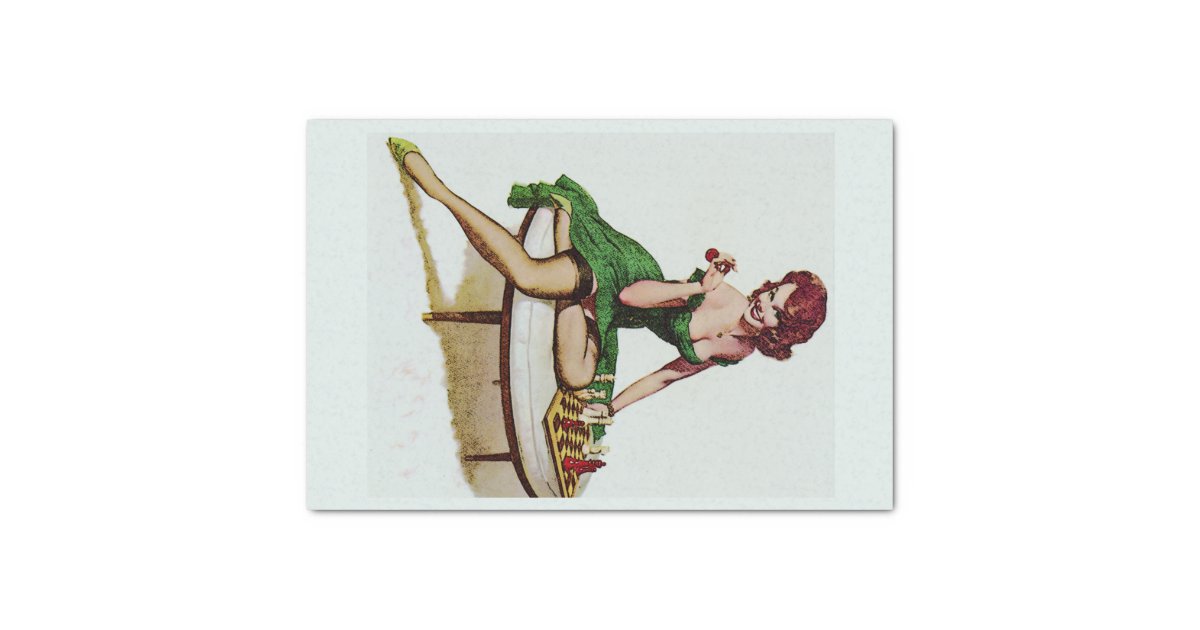 Vintage Pin Up Girl Tissue Paper