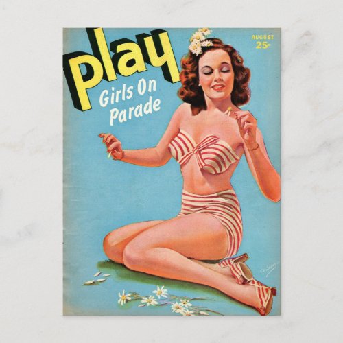 Vintage pin up _ Girls on Parade Postcard