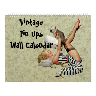 Vintage Pin Up Girls Wall Calendar