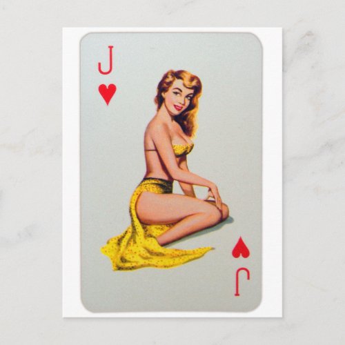 Vintage Pin_Up Jokers Wild Playing Card