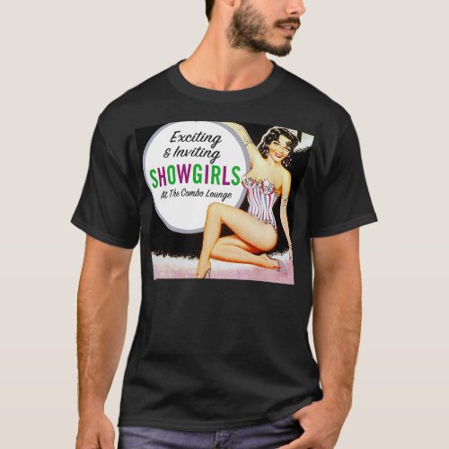 Vintage Pin_Up Las Vegas Showgirls T_Shirt