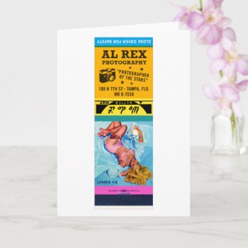 Vintage Pin-up Matchbook Al Rex Photography Card by seemonkee at Zazzle