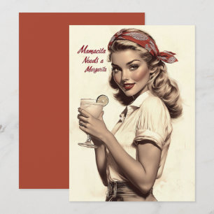 Vintage Pin-Up Style: Mamacita Needs a Margarita Invitation