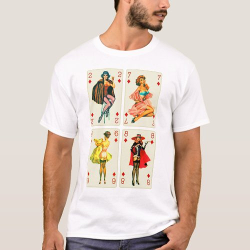 Vintage Pin_Ups Diamond Girls T_Shirt