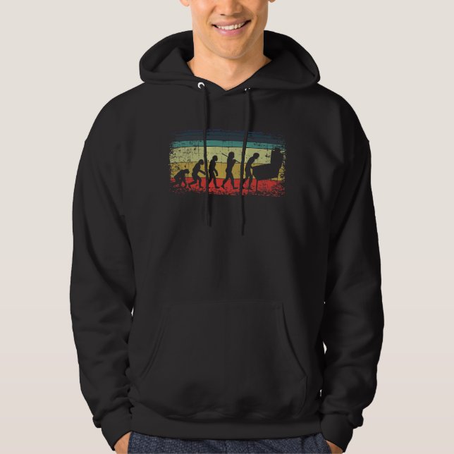 Vintage Pinball Evolution Pinball Player Retro Hoodie (Front)