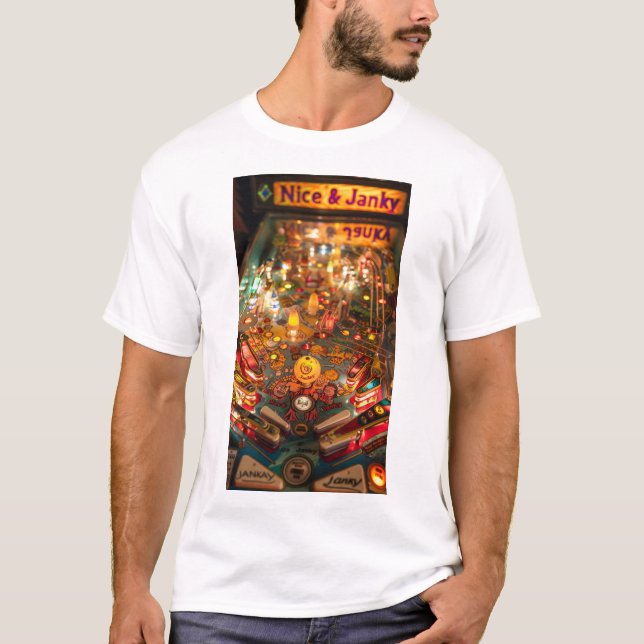 Vintage Pinball Machine Design T-shirt (Front)