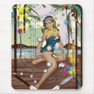 Vintage Pinball Machine game Mouse Pad