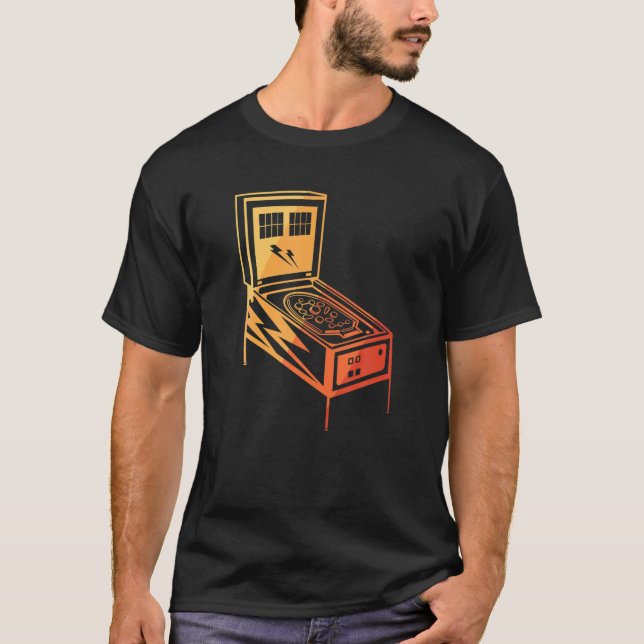 Vintage Pinball Machine Gifts Pinball Shirt Retro  (Front)
