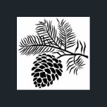 Vintage Pine Cone Branch Rubber Stamp<br><div class="desc">Vintage Pine Cone Branch Rubber Stamp</div>