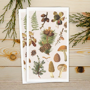 Vintage Pine Forest Treasures Pattern Paper Guest Towels