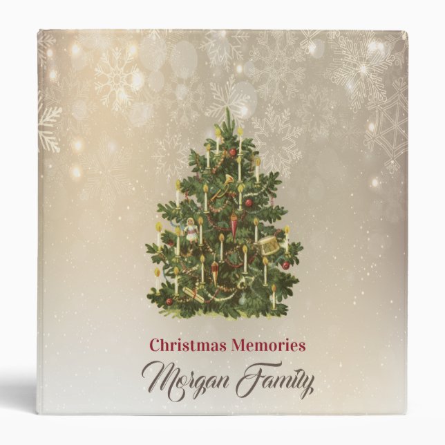 Vintage Pine Tree 3 Ring Binder (Front)