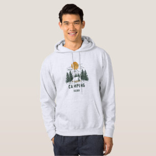 Vintage Pine Trees & Mountains Camping Hoodie