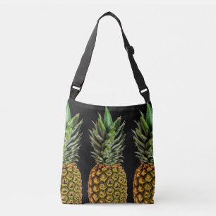 Vintage pineapple art pattern cross body bag